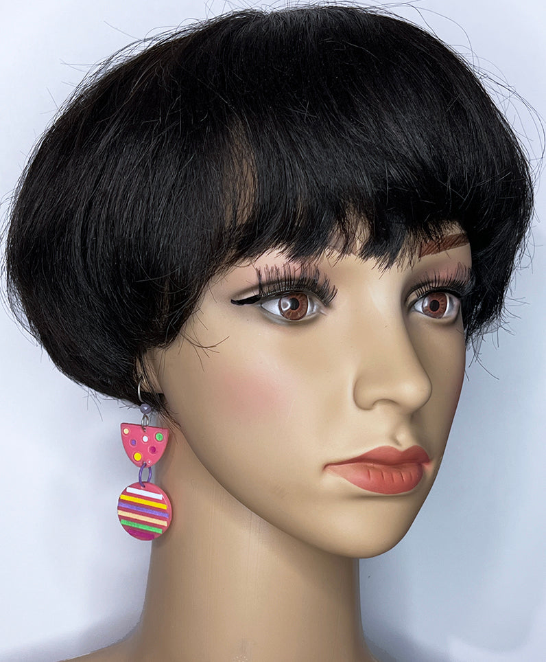 Pastel Dots and Dash Don't Clash Earrings