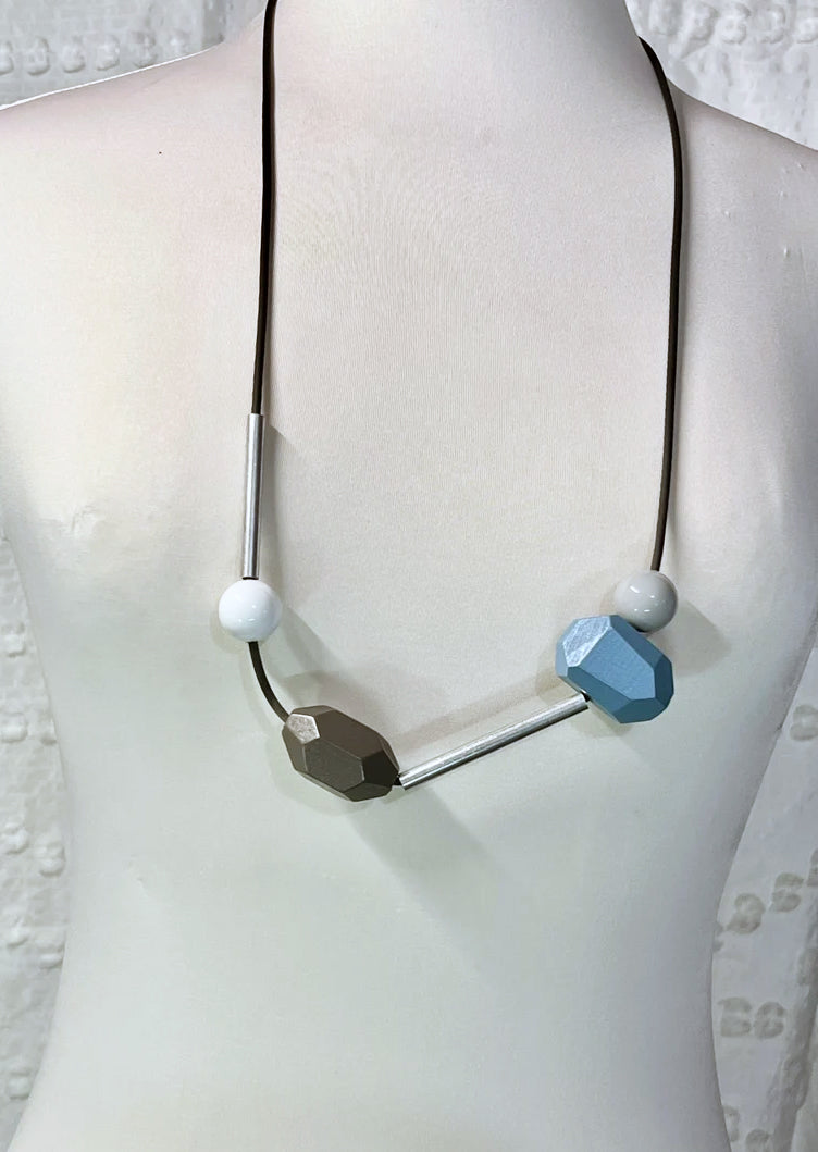 Iceberg Wood Bead Necklace