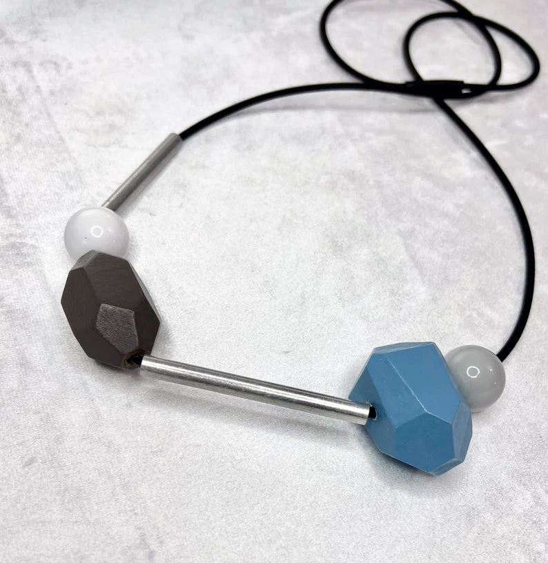 Iceberg Wood Bead Necklace
