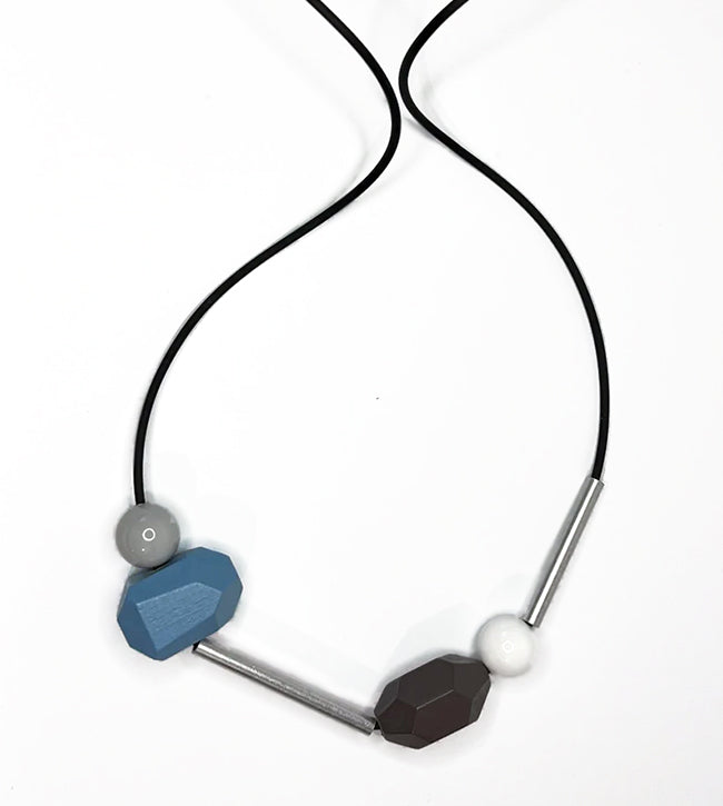 Iceberg Wood Bead Necklace