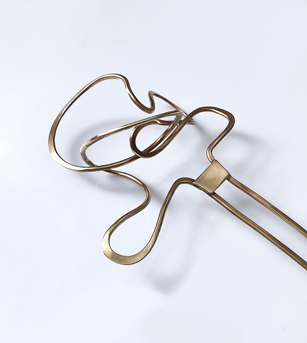 Pathway Sculpture Brass Hair Pin
