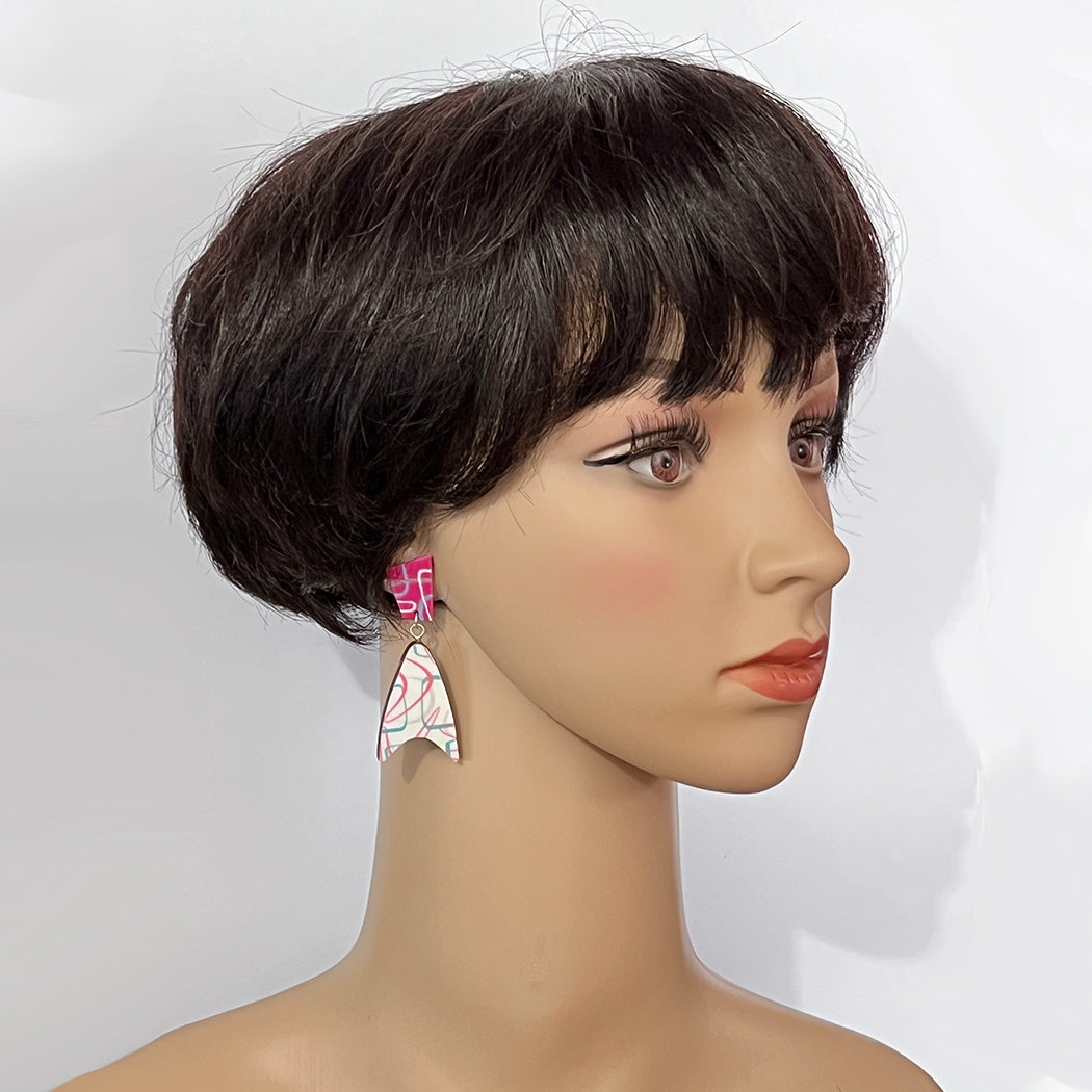 Pink and Blue Boomerang Earrings