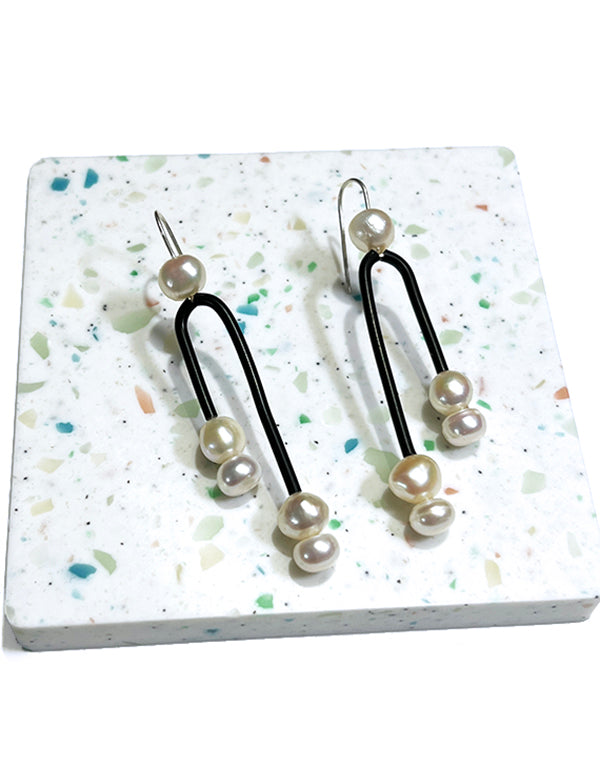 Post Modern Pearl Earrings