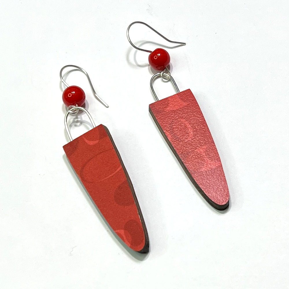 Red Dinette Earrings