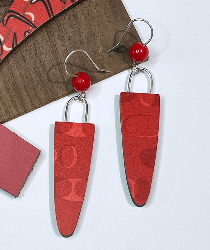 Red Dinette Earrings