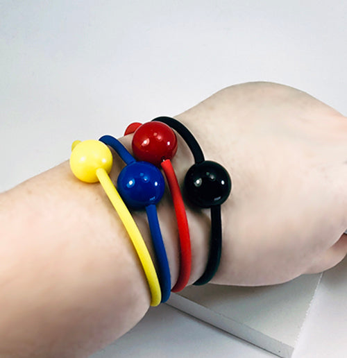 Bauhaus Wrap Bracelet in Red