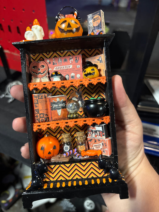 Vintage Halloween miniature cabinet