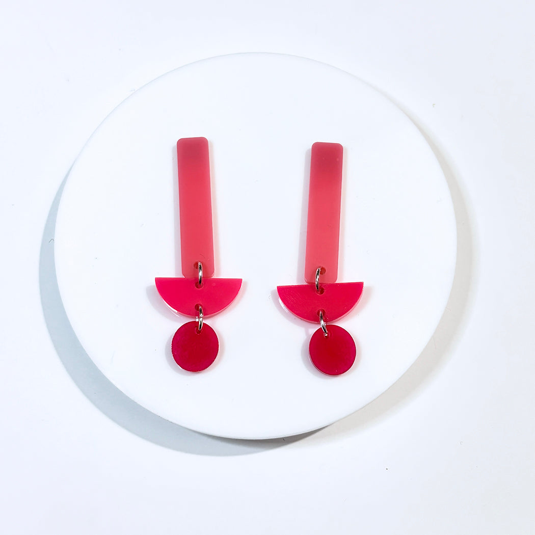 Large Geometric Stick Earrings