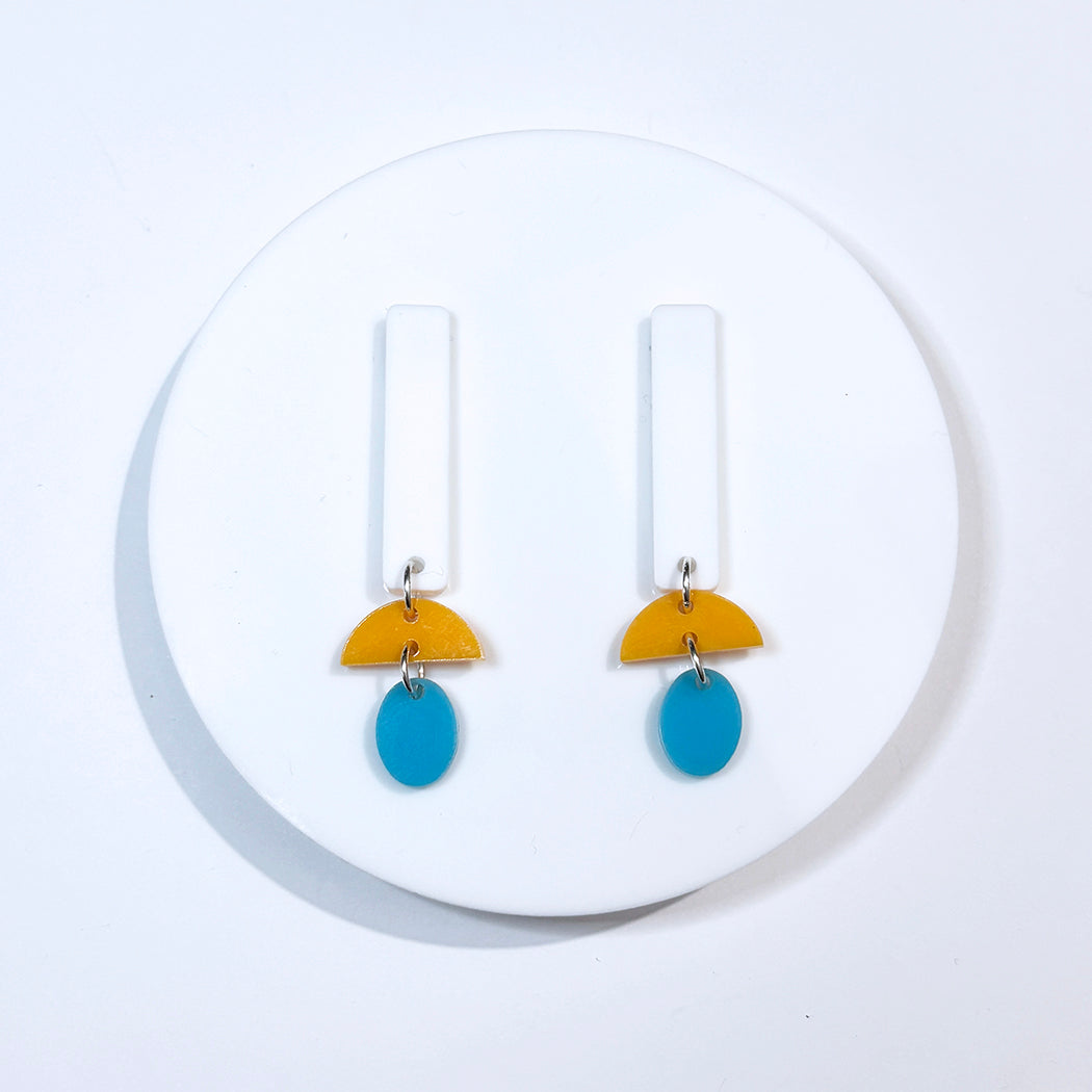 Large Geometric Stick Earrings
