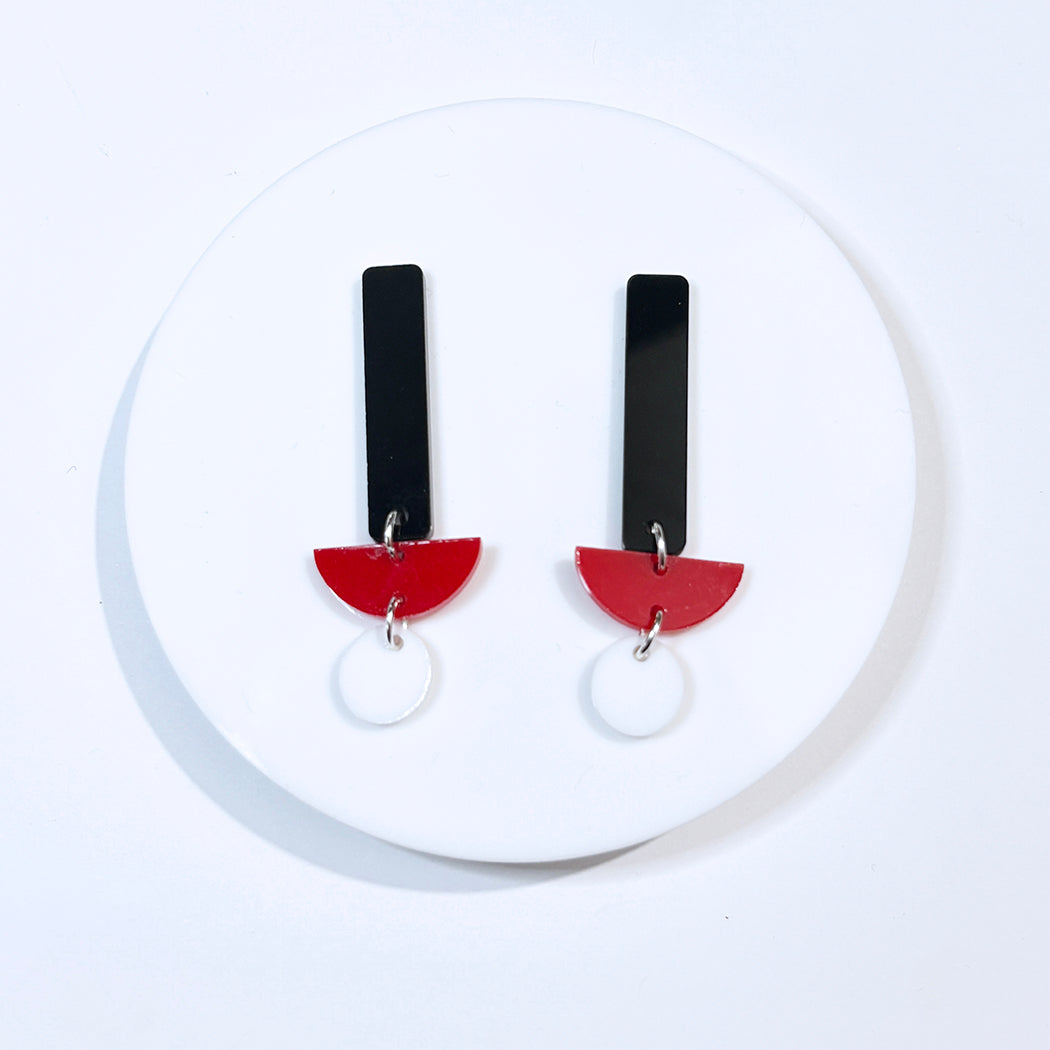 Large Geometric Stick Earrings