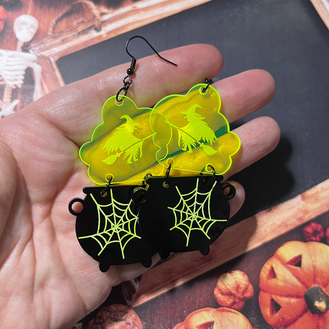 Witch Cauldron Statement Earrings