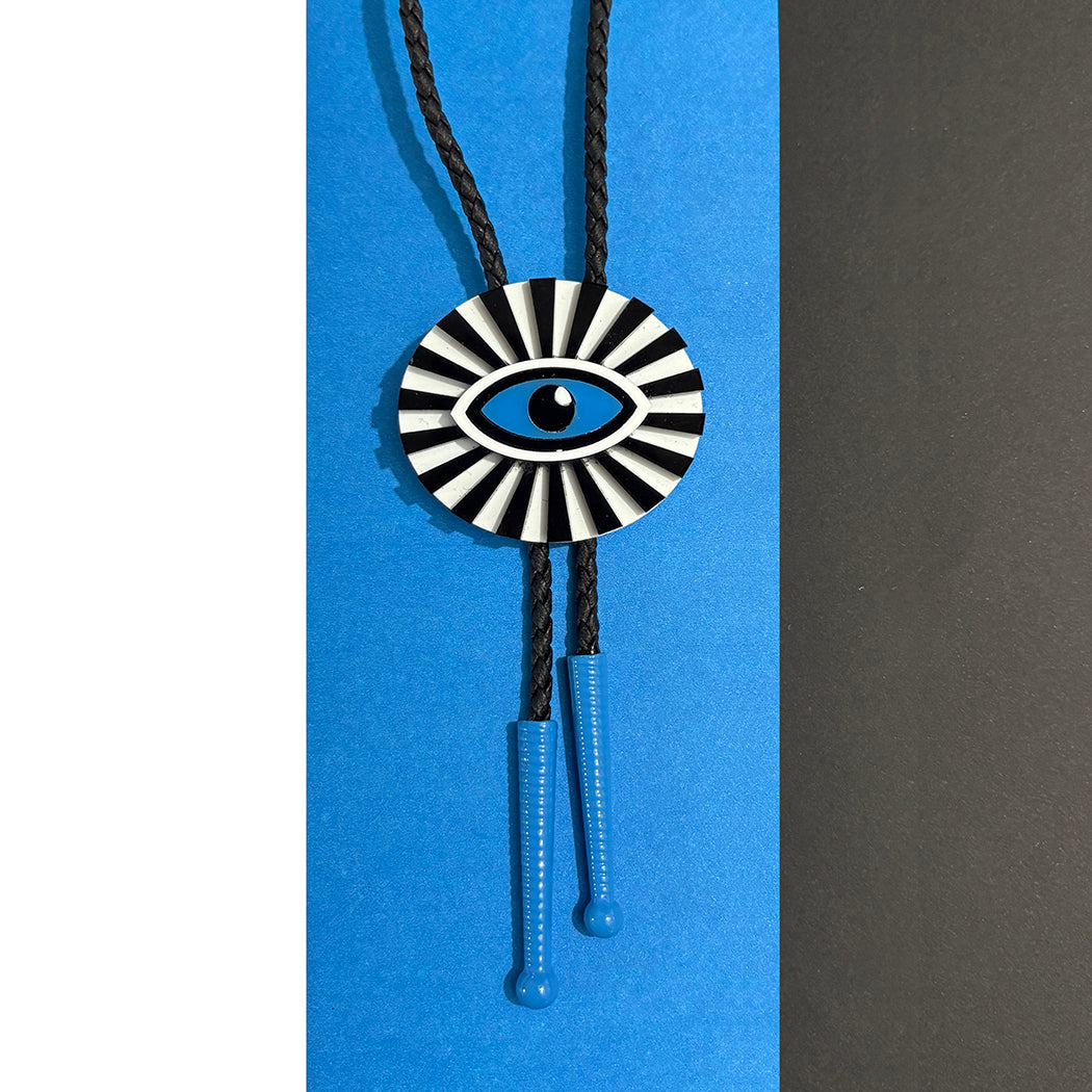 All Seeing Eye Bolo Tie - Black Cord