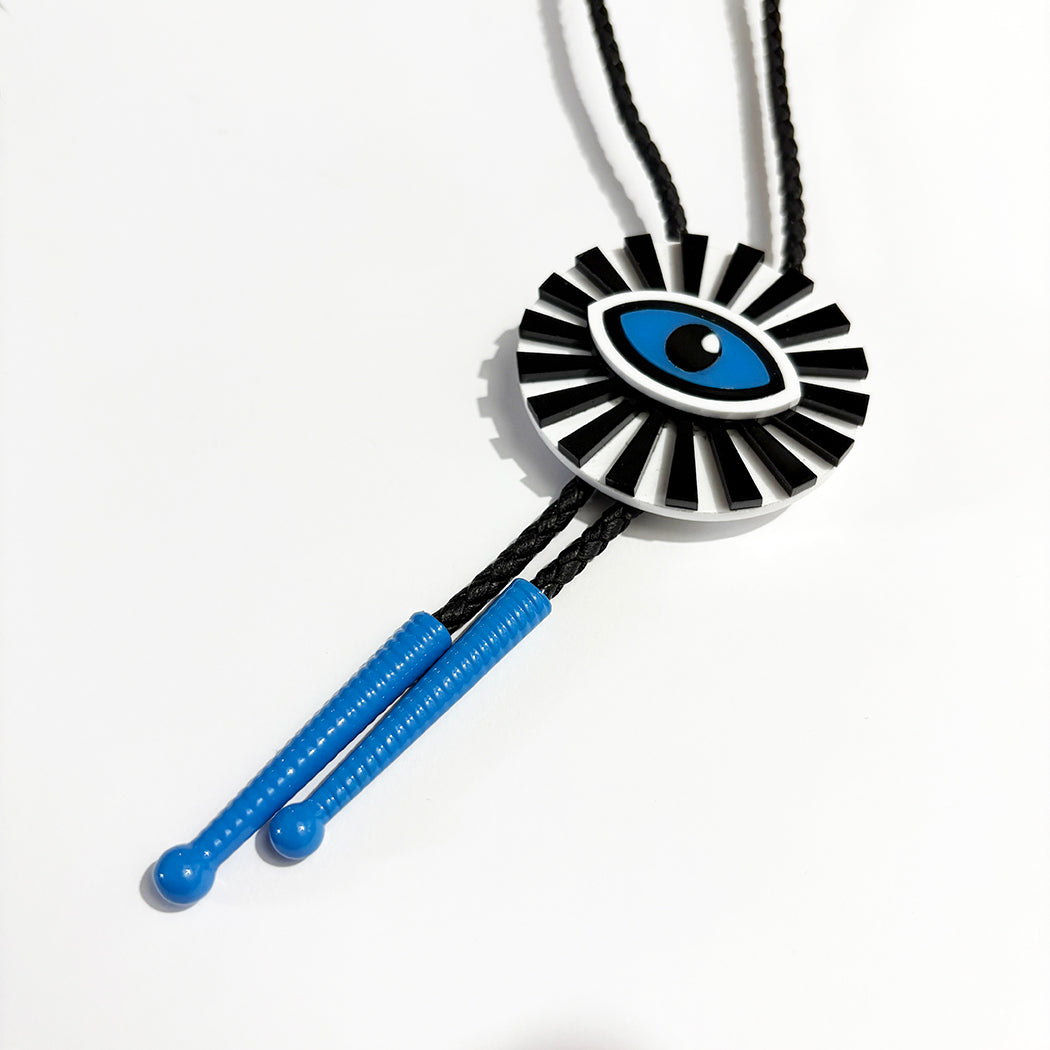 All Seeing Eye Bolo Tie - Black Cord