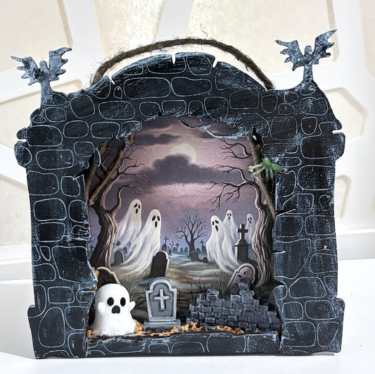 Graveyard Ghosts Shadow Box