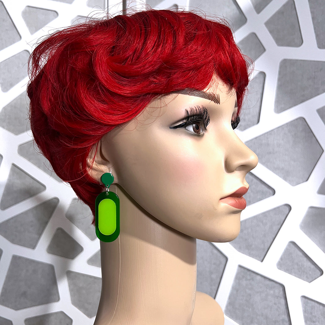 Colorblock Mod Oval Earrings