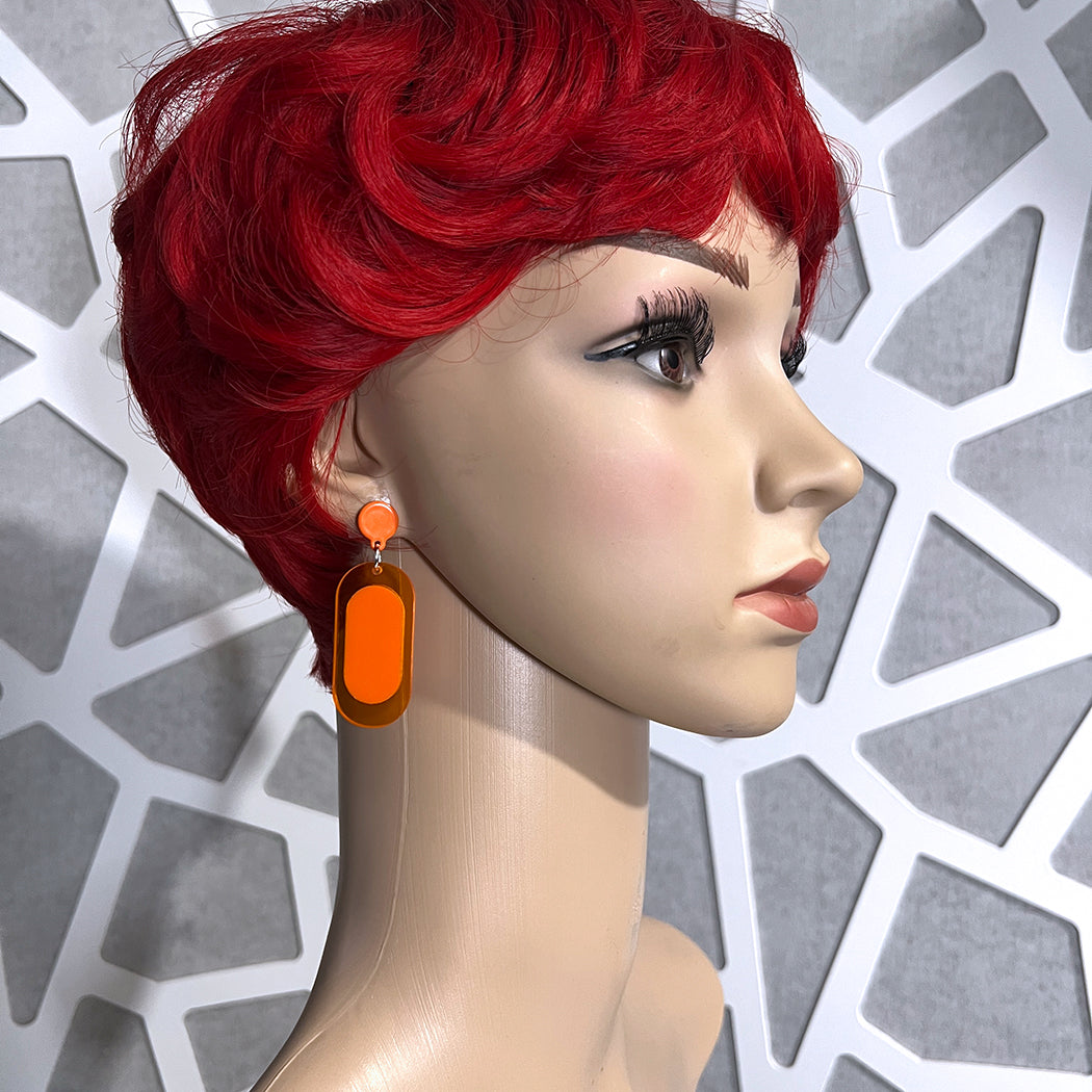 Colorblock Mod Oval Earrings