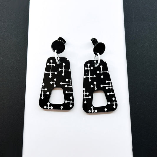 Pin Dots Earrings - Black