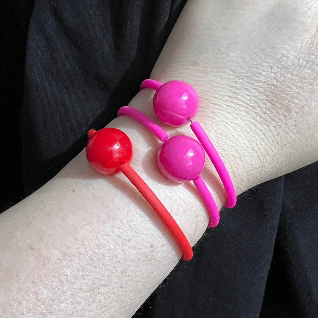 Bauhaus Wrap Bracelet in Pink