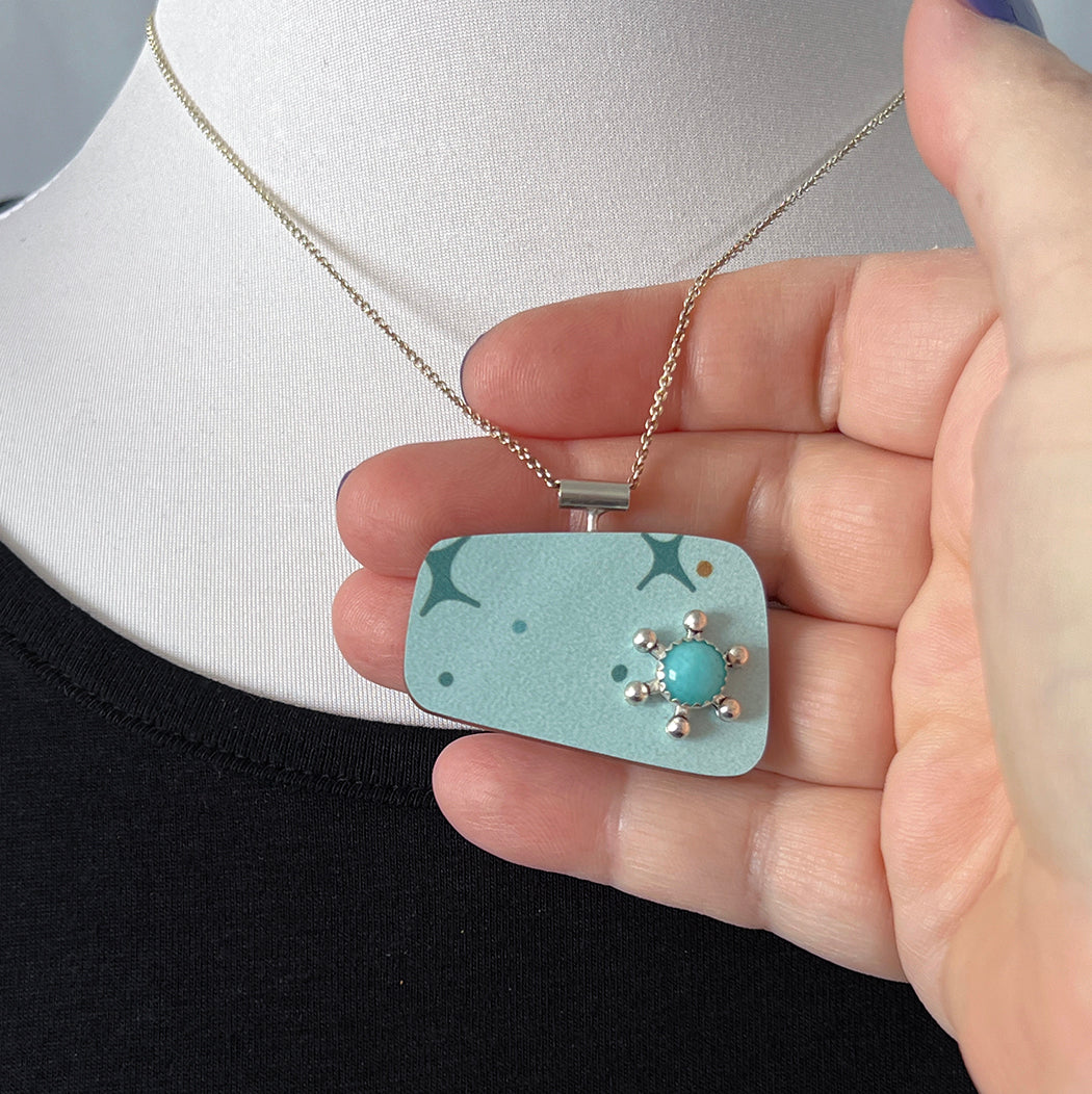 Populuxe in Aqua Starburst  Pendant