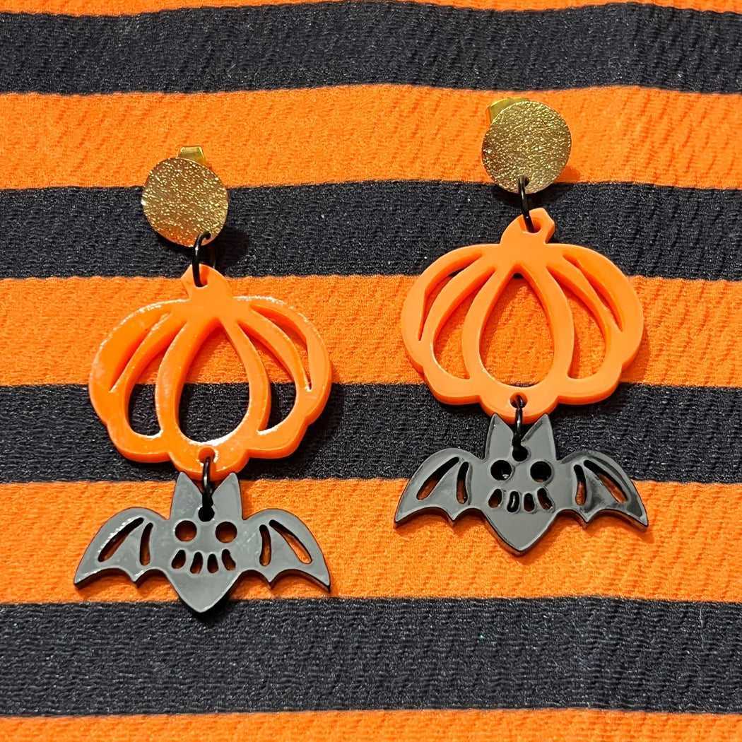 Bats and Pumpkins Earrings