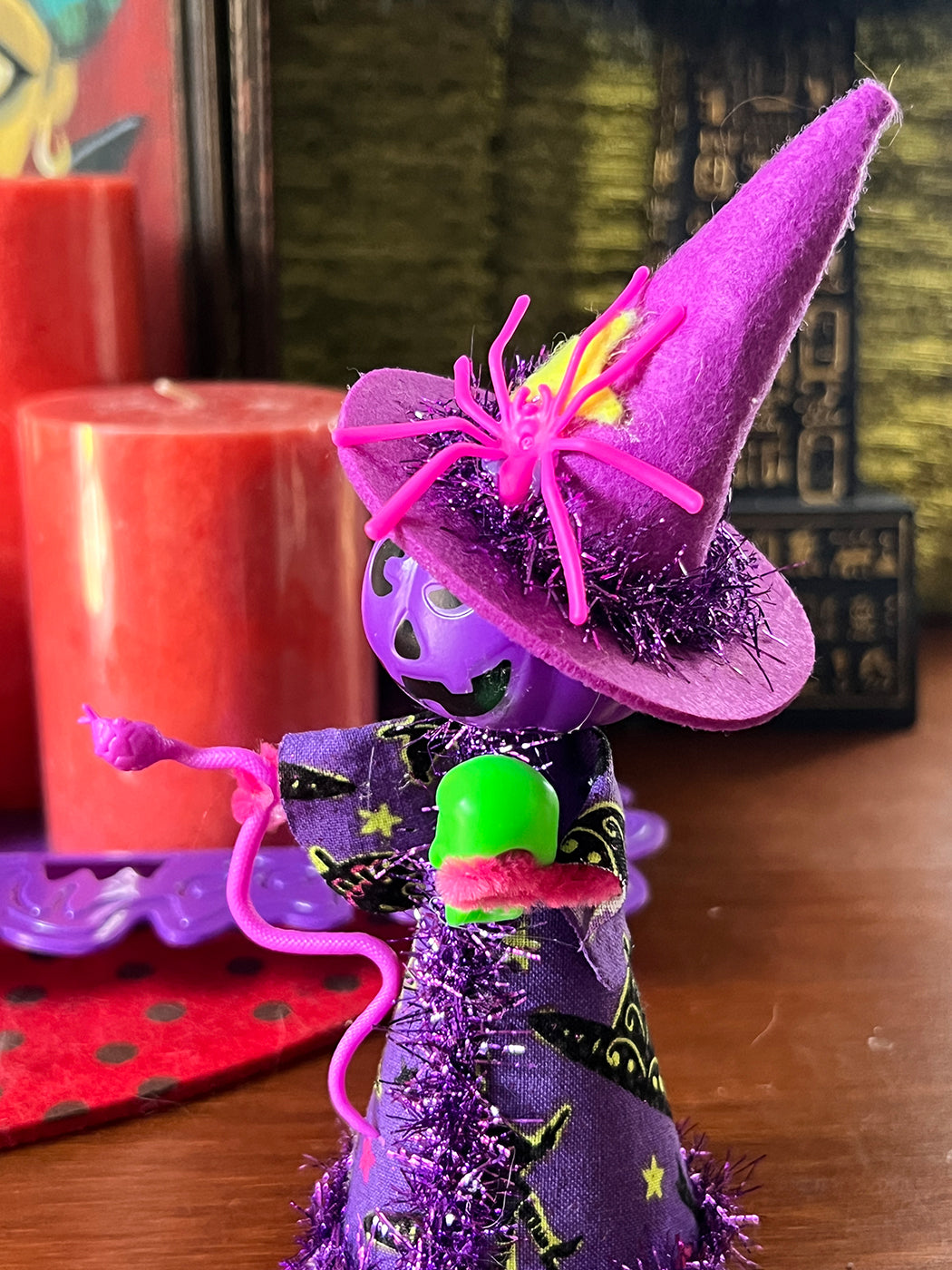 Retro Witch Doll - Purple Pumpkin