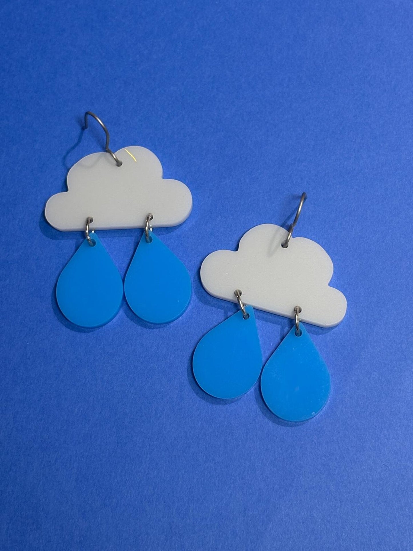 Large Rain Cloud Earrings