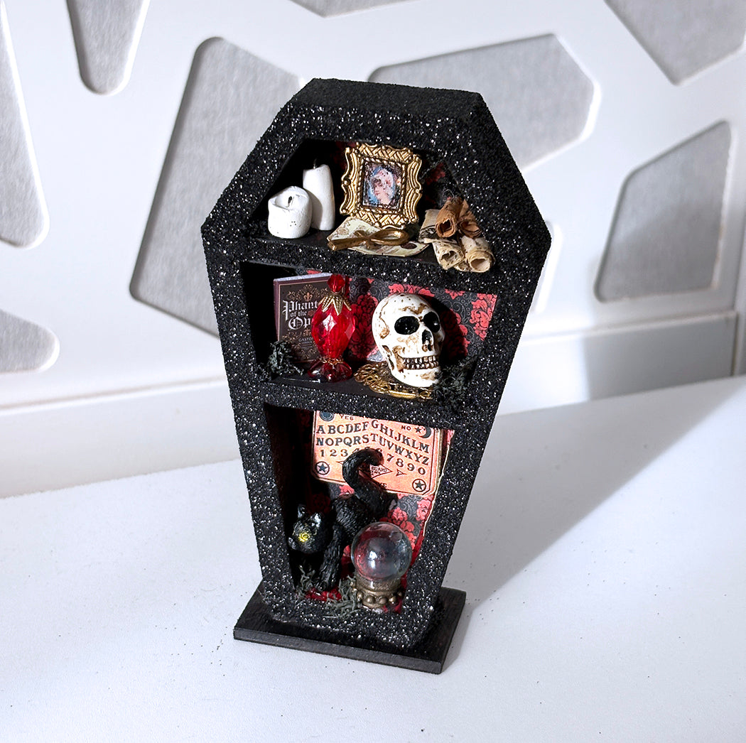 Coffin Shadow Box - Red