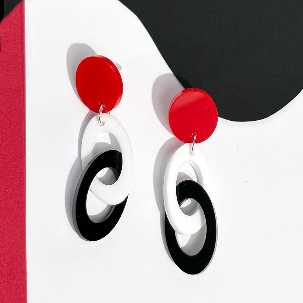 Chunky Colorful Link Earrings - Assorted Colors