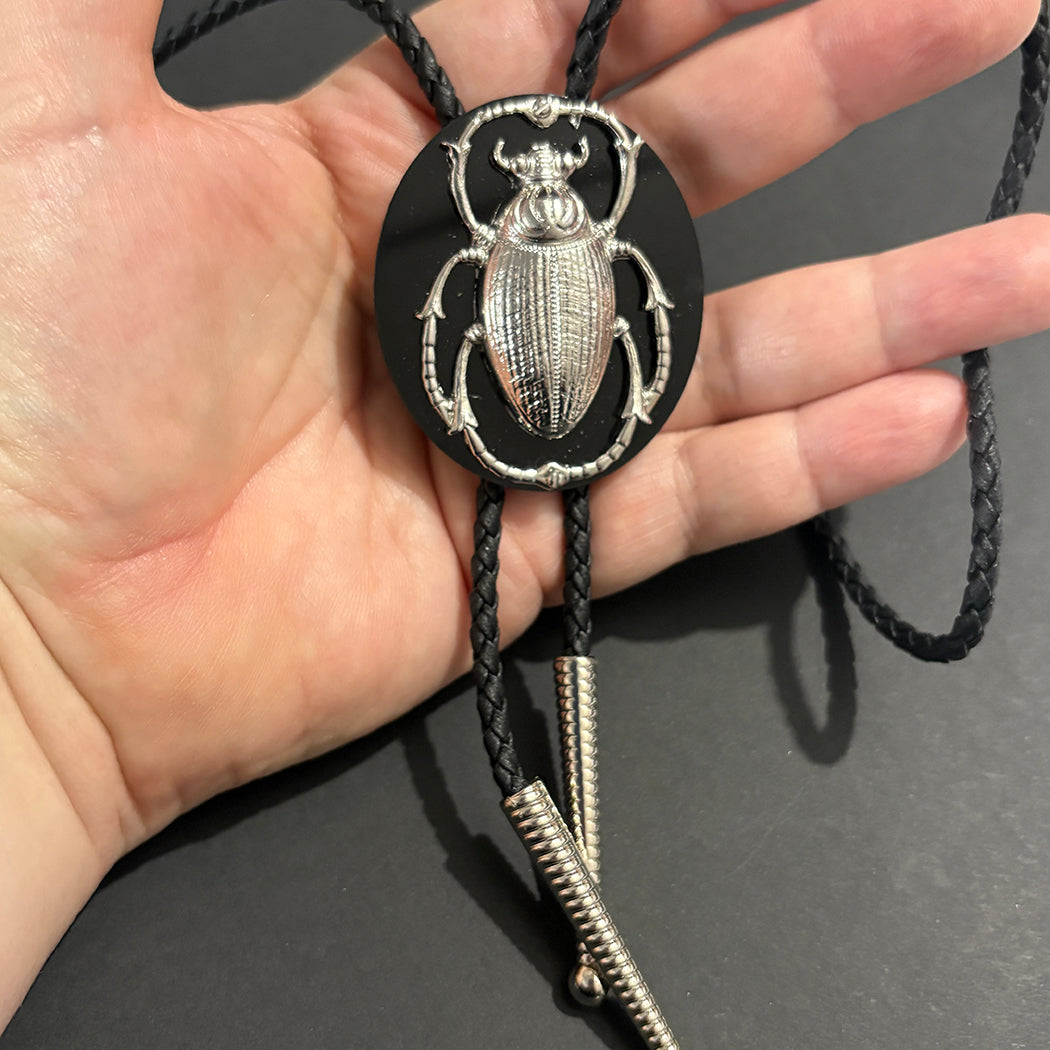 Extra Large Silver Scarab Bolo