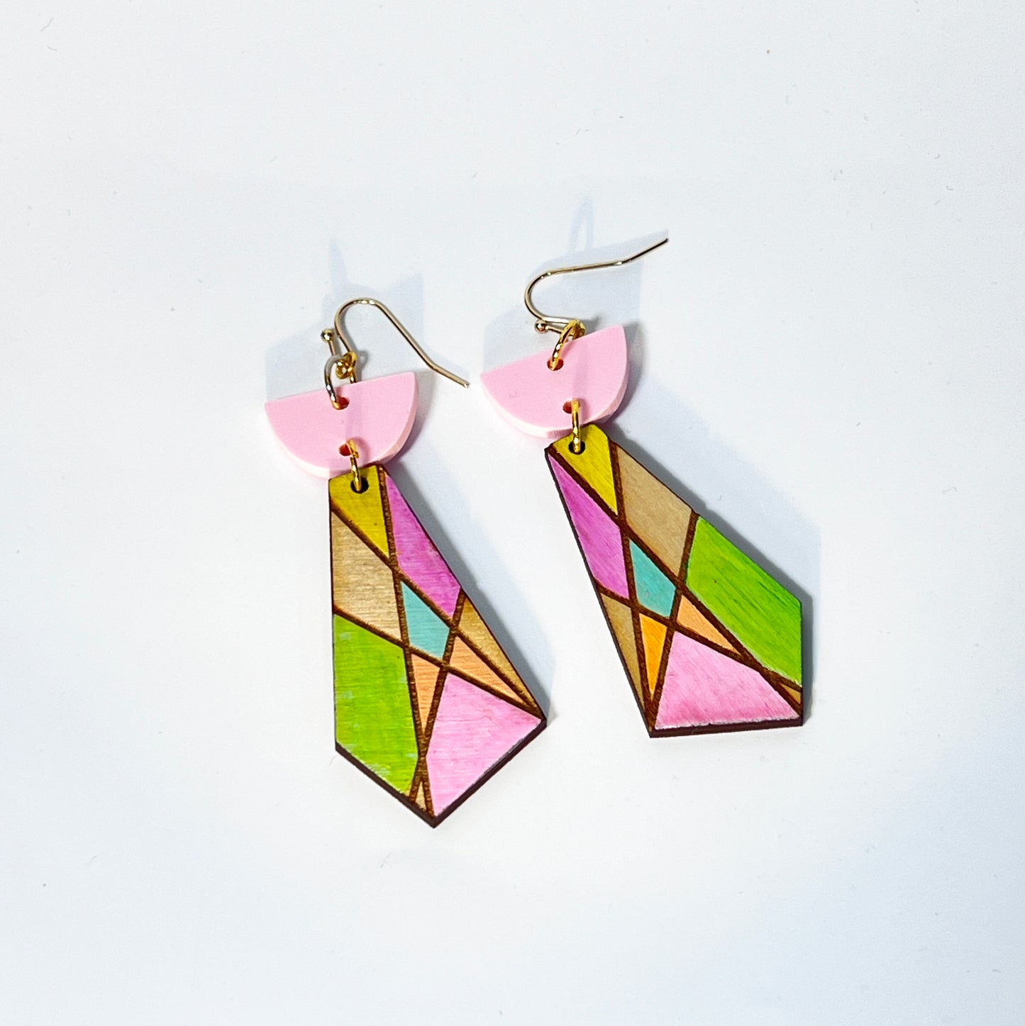 Pastel Modernist Window Earrings