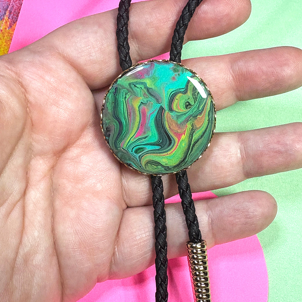 Trippy Bolo Tie Necklace