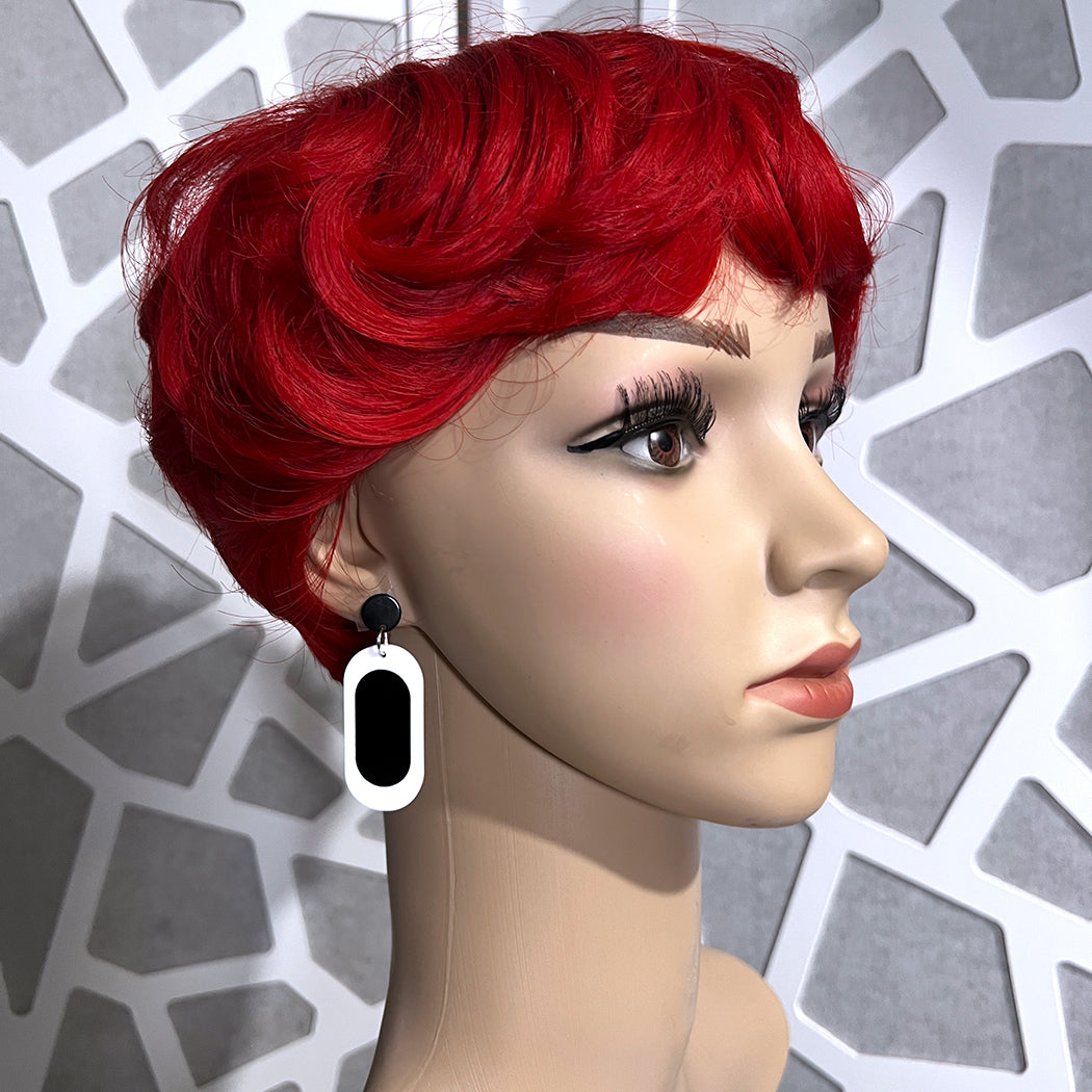 Colorblock Mod Oval Earrings