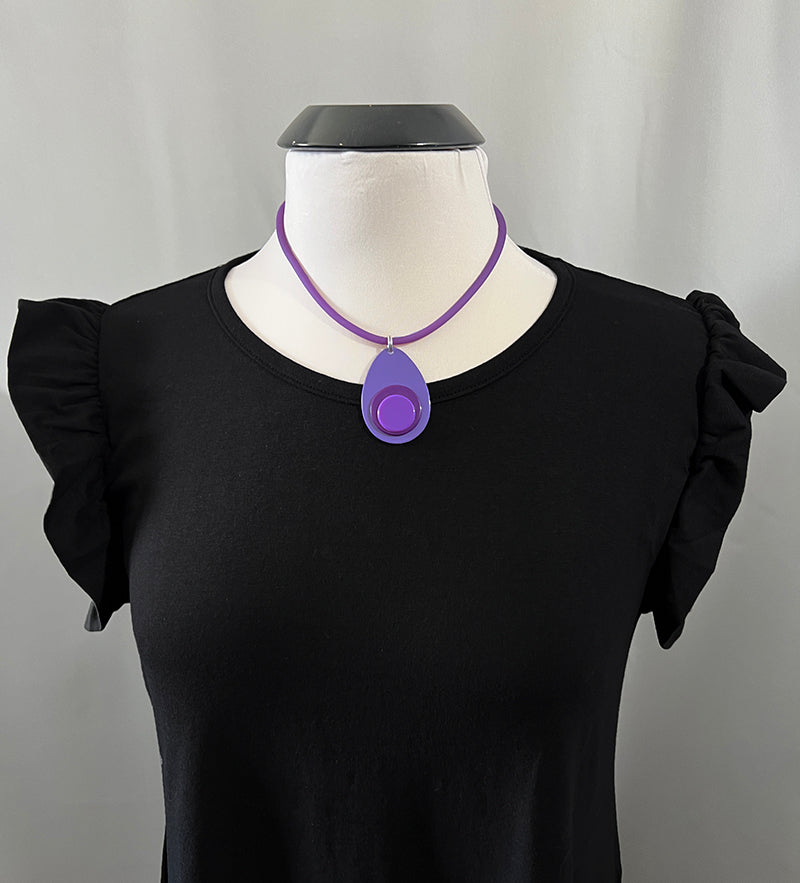 Mad for Mod Purple Choker Necklace