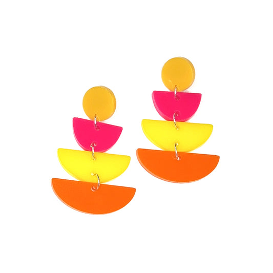 Groovy Stack Earrings - Mango Dot