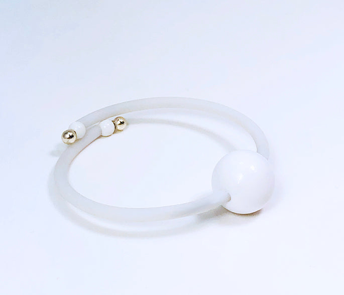 Bauhaus Wrap Bracelet in White